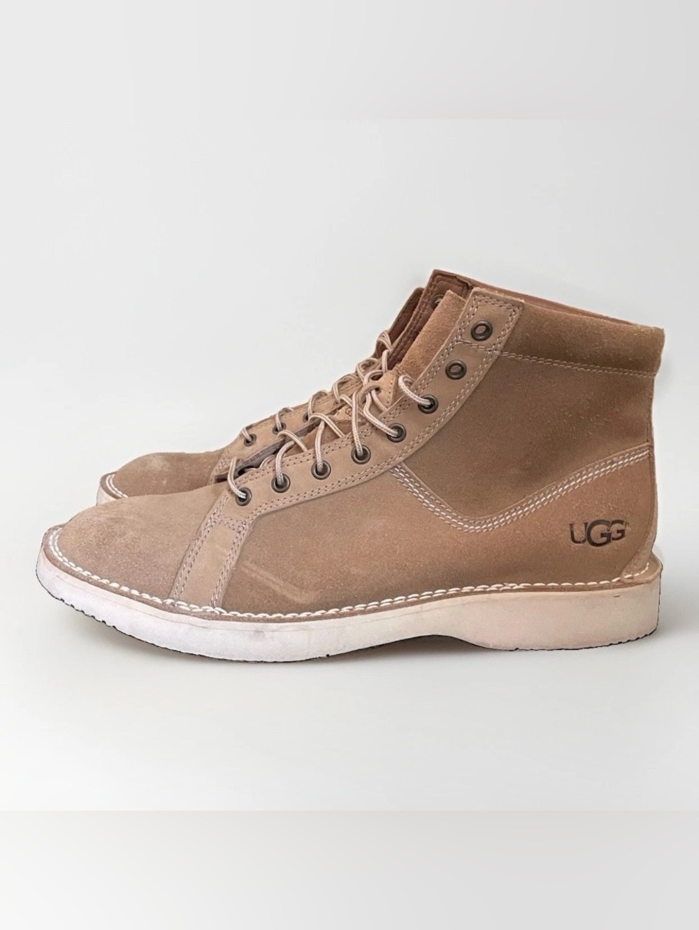 UGG Camino Monkey Treadlite Men’s Size 13 Tan Suede Boots 1096959 Lace Up Shoes